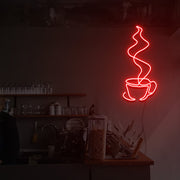 Steaming Coffee Cup Neon Sign Lights Night Lamp Led Neon Sign Light For Home Party