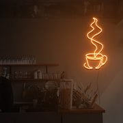 Steaming Coffee Cup Neon Sign Lights Night Lamp Led Neon Sign Light For Home Party