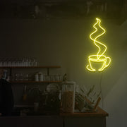 Steaming Coffee Cup Neon Sign Lights Night Lamp Led Neon Sign Light For Home Party