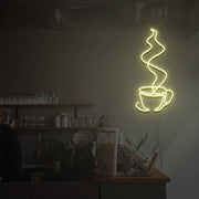 Steaming Coffee Cup Neon Sign Lights Night Lamp Led Neon Sign Light For Home Party