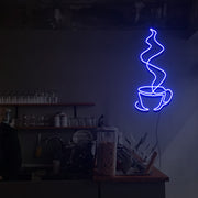 Steaming Coffee Cup Neon Sign Lights Night Lamp Led Neon Sign Light For Home Party