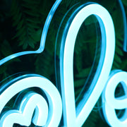 Steve And Lori's Pool Bar Blue Neon Sign