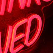 Stop No Drinks Allowed Red Neon Sign