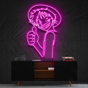 Strawhat Luffy One Piece Neon Sign