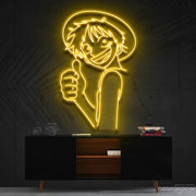 Strawhat Luffy One Piece Neon Sign