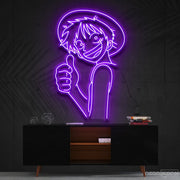 Strawhat Luffy One Piece Neon Sign