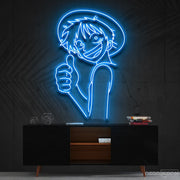 Strawhat Luffy One Piece Neon Sign