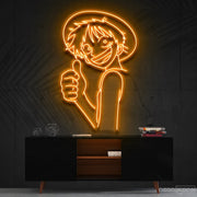 Strawhat Luffy One Piece Neon Sign