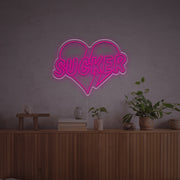 Sucker With Broken Heart LED Neon Sign