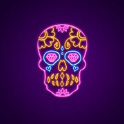 Sugar Skull Neon Sign