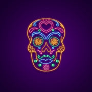 Sugar Skull Neon Sign