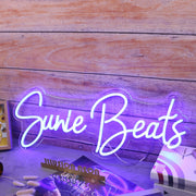 Sunie Beats Blue Neon Sign