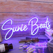 Sunie Beats Blue Neon Sign