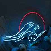 Sunset And Waves Neon Sign