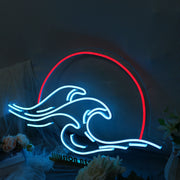 Sunset And Waves Neon Sign