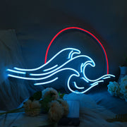 Sunset And Waves Neon Sign