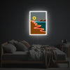 Sunset On The Beach Sence LED Neon Acrylic Artwork