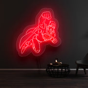 Superman Flying Neon Sign