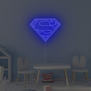 Superman Logo Neon Sign