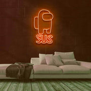 SUS Among Us Neon Sign