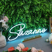 Suzanne Blue Neon Sign