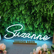 Suzanne Blue Neon Sign