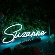 Suzanne Blue Neon Sign