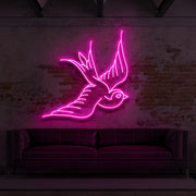 Swallow For Tattoo Studio Neon Sign