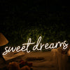 Sweet Dreams Yellow Neon Sign