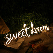 Sweet Dreams Yellow Neon Sign