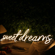 Sweet Dreams Yellow Neon Sign