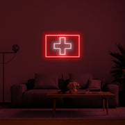 Switzerland Flag Neon Sign