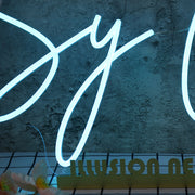 Sy Cafe Blue Neon Sign