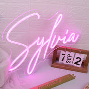 Sylvia Pink Neon Sign