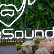 Take Sound White Custom Neon Sign