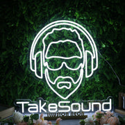 Take Sound White Custom Neon Sign