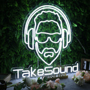 Take Sound White Custom Neon Sign