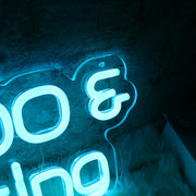 TATTOO And Piercing Blue Neon LED Sign