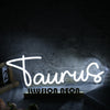 Taurus White Name Neon Sign