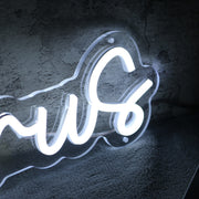 Taurus White Name Neon Sign