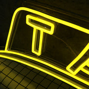 Taxi Light Sign Yellow Neon Sign