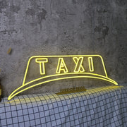 Taxi Light Sign Yellow Neon Sign