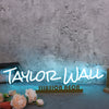 Taylor Wall Blue Neon Sign