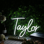 Taylor White Neon Sign