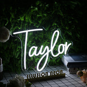 Taylor White Neon Sign