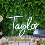 Taylor White Neon Sign