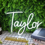 Taylor White Neon Sign