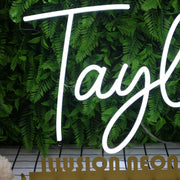 Taylor White Neon Sign