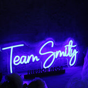 Team Smity Blue Neon Sign