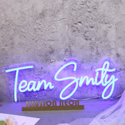 Team Smity Blue Neon Sign